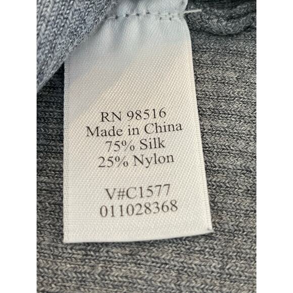 Coldwater Creek gray mock neck silk blend short sleeve sweater top 2X 20w - Picture 4 of 7